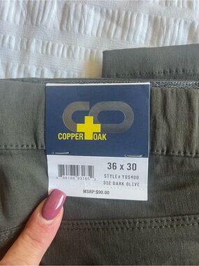 Men’s Copper Oak Dark Olive Chino Pants 36x30